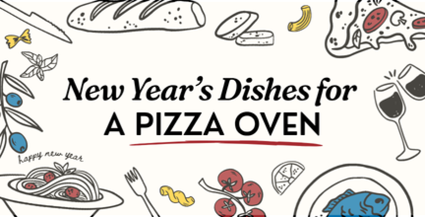 New Year's Dishes for a Pizza Oven