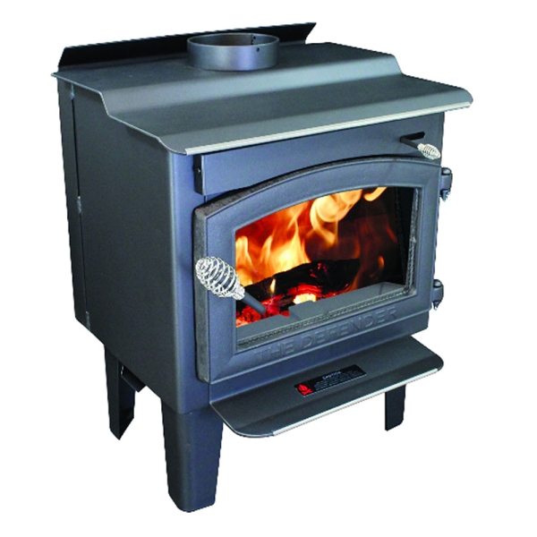 1200 Sq Ft Vogelzang TR001 Defender Steel Wood Stove with Legs