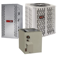 1.5 Ton 15.2 SEER2 40K BTU 80% AFUE Multi Speed Trane RunTru Central Heat Pump & Gas Furnace Split System - Multiposition - R454B