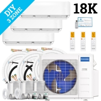 MrCool DIY Multi Zone Mini Split 18k BTU 3 Zone Ductless AC & Heat Pump - 5th Generation - R454B