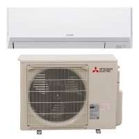 12k BTU 21.1 SEER2 Mitsubishi P-Series Ductless Heat Pump Split System - Wall Mounted - R454B