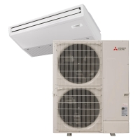 48k BTU 19.4 SEER2 Mitsubishi P-Series Ductless Heat Pump Split System - Ceiling Cassette - R454B