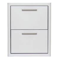 Blaze 16" Outdoor Kitchen Double Drawer - Stainless Steel