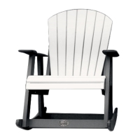 Buck USA Fan Back Rocker - Light Gray and Dark Gray