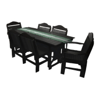 Buck USA 72" Rectangular Farmhouse Table with 6 Chairs - Black