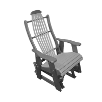 Buck USA Blue Ridge Single Glider - Light Gray and Dark Gray