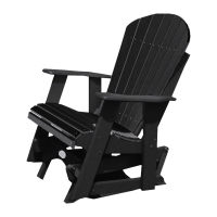 Buck USA Fan Back Single Glider - Black