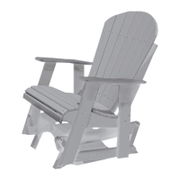 Buck USA Fan Back Single Glider - Light Gray