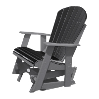 Buck USA Fan Back Single Glider - Light Gray and Dark Gray