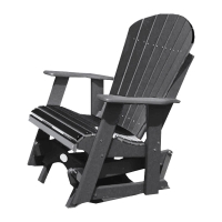 Buck USA Fan Back Single Glider - Dark Gray
