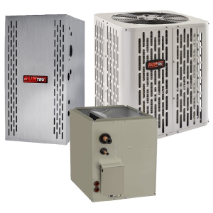 2 Ton 15.2 SEER2 40K BTU 80% AFUE Multi Speed Trane RunTru Central Heat Pump & Gas Furnace Split System - Multiposition - R454B