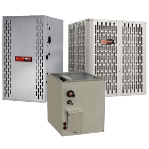 5 Ton 15.2 SEER2 120K BTU 80% AFUE Multi Speed Trane RunTru Central Heat Pump & Gas Furnace Split System - Multiposition - R454B