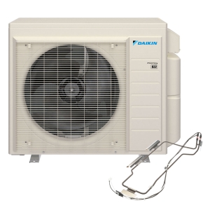 18k BTU 21 SEER2 Daikin Aurora Ductless Heat Pump Condenser with Drain Pan Heater - 2 Zone - 240v - R32