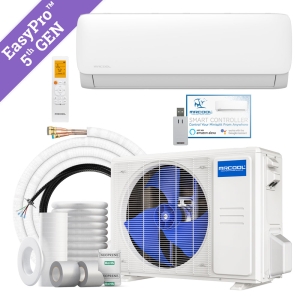 9k BTU 20.2 SEER2 MrCool Easy Pro Ductless Heat Pump Split System 5th Generation - DIY Mini Split with 1 YR Labor Warranty