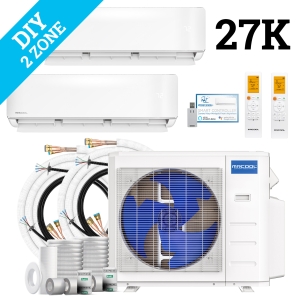 MrCool DIY Multi Zone Mini Split 27k BTU 2 Zone Ductless AC & Heat Pump - 5th Generation - R454B