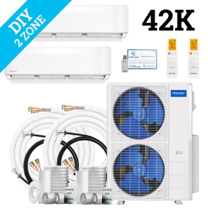 MrCool DIY Multi Zone Mini Split 42k BTU 2 Zone Ductless AC & Heat Pump - 5th Generation - R454B