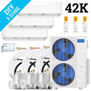 MrCool DIY Multi Zone Mini Split 42k BTU 3 Zone Ductless AC & Heat Pump - 5th Generation - R454B