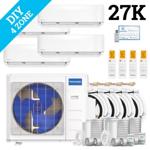 MrCool DIY Multi Zone Mini Split 27k BTU 4 Zone Ductless AC & Heat Pump - 5th Generation - R454B