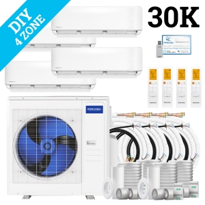 MrCool DIY Multi Zone Mini Split 30k BTU 4 Zone Ductless AC & Heat Pump - 5th Generation - R454B