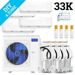 MrCool DIY Multi Zone Mini Split 33k BTU 4 Zone Ductless AC & Heat Pump - 5th Generation - R454B