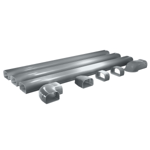 MrCool LineGuard 4.5" Line Set Cover Kit - 12 ft Gray