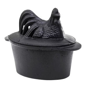 US Stove Cast Iron Decorative Chicken Steamer