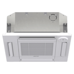 9k BTU Mitsubishi Ceiling Cassette Ductless Air Handler - Multiposition - R454B
