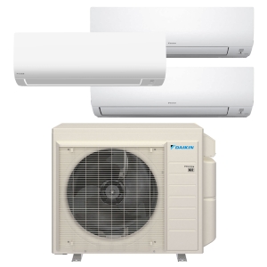 24k BTU 21 SEER2 Daikin Ductless Heat Pump Split System - 3 Zone - Wall Mounted - 9k + 7k + 7k - R32