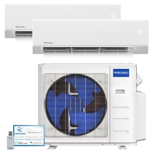 18k BTU 25.1 SEER2 MrCool Olympus Ductless Heat Pump Split System - 2 Zone - 9k + 12k - R454B