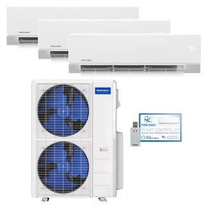 42k BTU 24 SEER2 MrCool Olympus Ductless Heat Pump Split System - 3 Zone - 12k + 12k + 18k - R454B