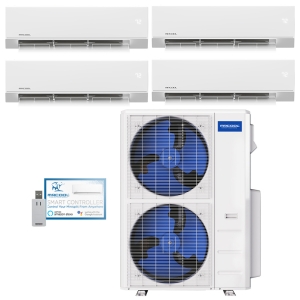 39k BTU 24 SEER2 MrCool Olympus Ductless Heat Pump Split System - 4 Zone - 9k + 9k + 9k + 12k - R454B