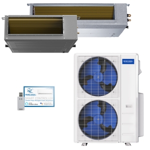 42k BTU 24 SEER2 MrCool Olympus In-Duct Heat Pump Split System - 2 Zone - 18k + 24k - R454B