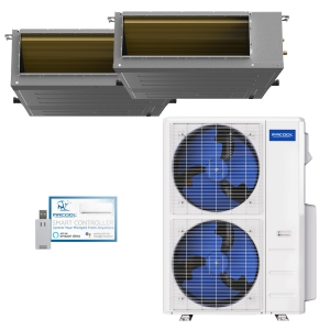 48k BTU 24 SEER2 MrCool Olympus In-Duct Heat Pump Split System - 2 Zone - 24k + 24k - R454B