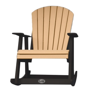 Buck USA Fan Back Rocker - Cedar and Black