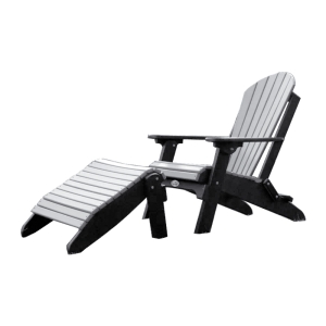 Buck USA Fan Back Folding Chair - Light Gray and Black