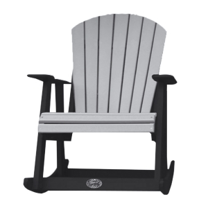 Buck USA Fan Back Rocker - Light Gray and Black