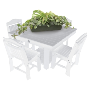 Buck USA 42" Square Dining Table with 4 Chairs - White