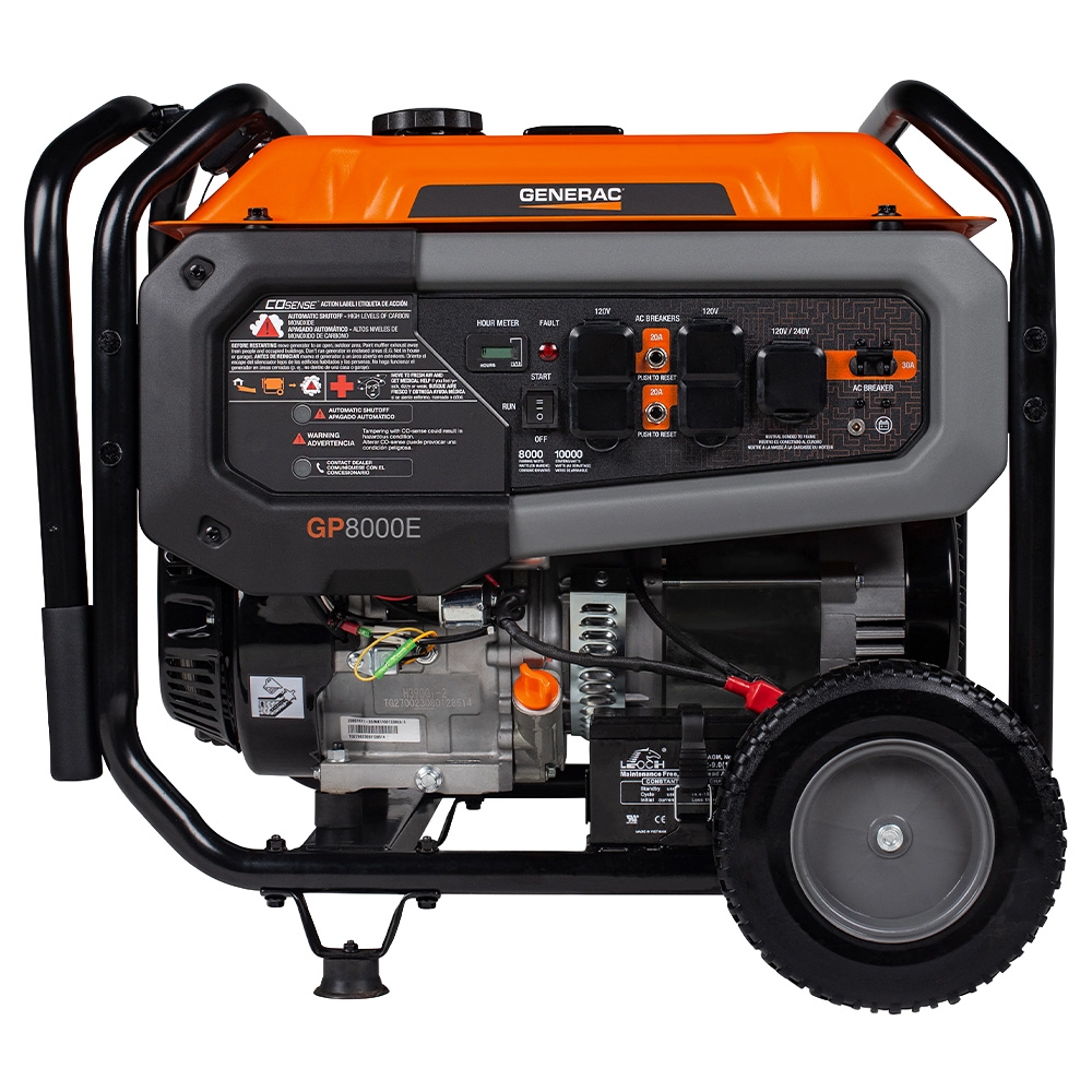 8kW Generac GP8000E Portable Generator (CARB Compliant) - 8929