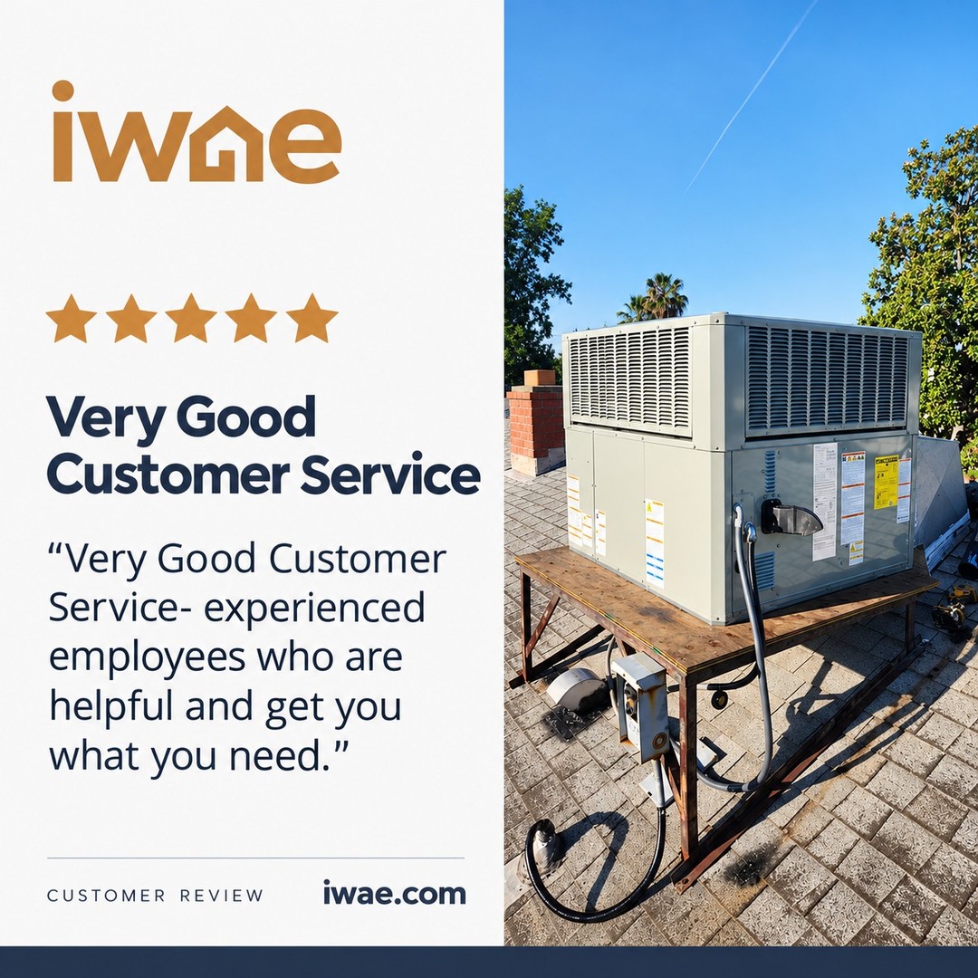 Home comfort comes with questions. Having someone helpful on the other end makes all the difference. ⭐

Thanks for the five-star review! We’re glad our team could help you find what you needed—and we appreciate you choosing IWAE.