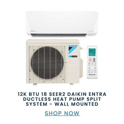 Shop 12k BTU 18 SEER2 Daikin Entra Ductless Heat Pump Mini Split System - Wall Mounted - R32 at IWAE Now