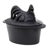 US Stove Cast Iron Decorative Chicken Steamer