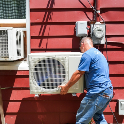 Mounting an outdoor condenser for a ductless mini split