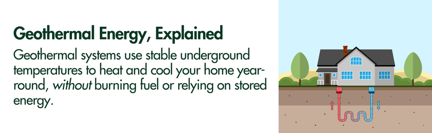 Explaining geothermal energy Geothermal energy relies on stable underground temperatures.