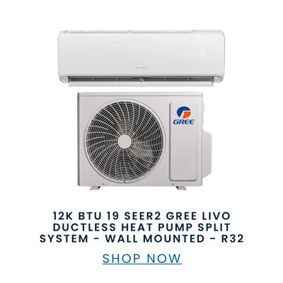 Shop 12k BTU 19 SEER2 GREE LIVO Ductless Heat Pump Split System - Wall Mounted - R32 with IWAE