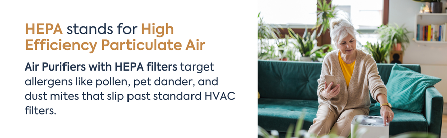 HEPA stands for High Efficiency Particulate Air