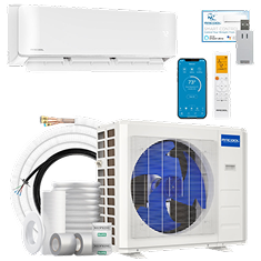 24k BTU 21 SEER2 MrCool DIY Ductless Heat Pump Split System 5th Generation