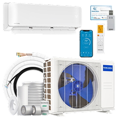 9k BTU 23.6 SEER2 MrCool DIY Ductless Heat Pump Split System 5th Generation