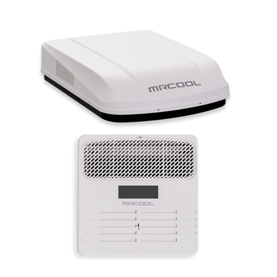 MrCool TravelCool RV Inverter System Components MrCool TravelCool RV Inverter System Components: rooftop unit and air distribution box (ADB)