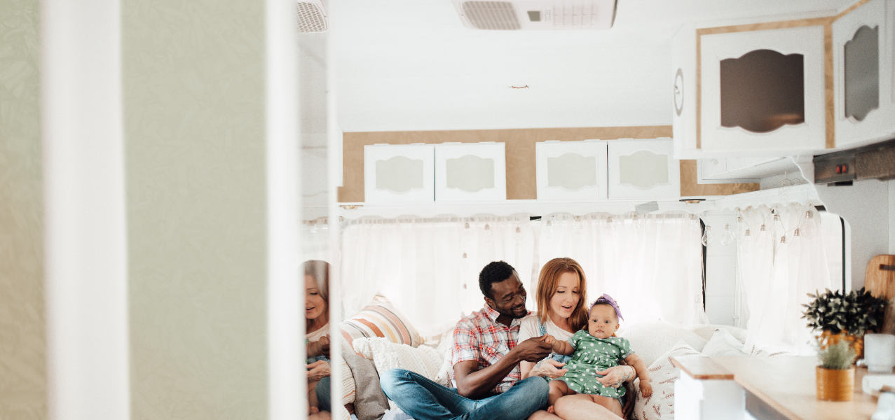 Indoor Components MrCool TravelCool RV Inverter System Indoor Components MrCool TravelCool RV Inverter System installed on the ceiling of an RV